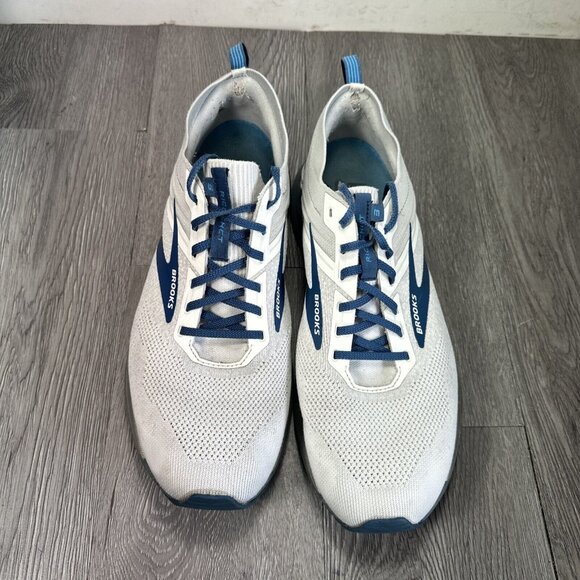 Brooks Ricochet 3 Mens Size 13 Gray Blue Athletic Running Walking Shoes Sneakers